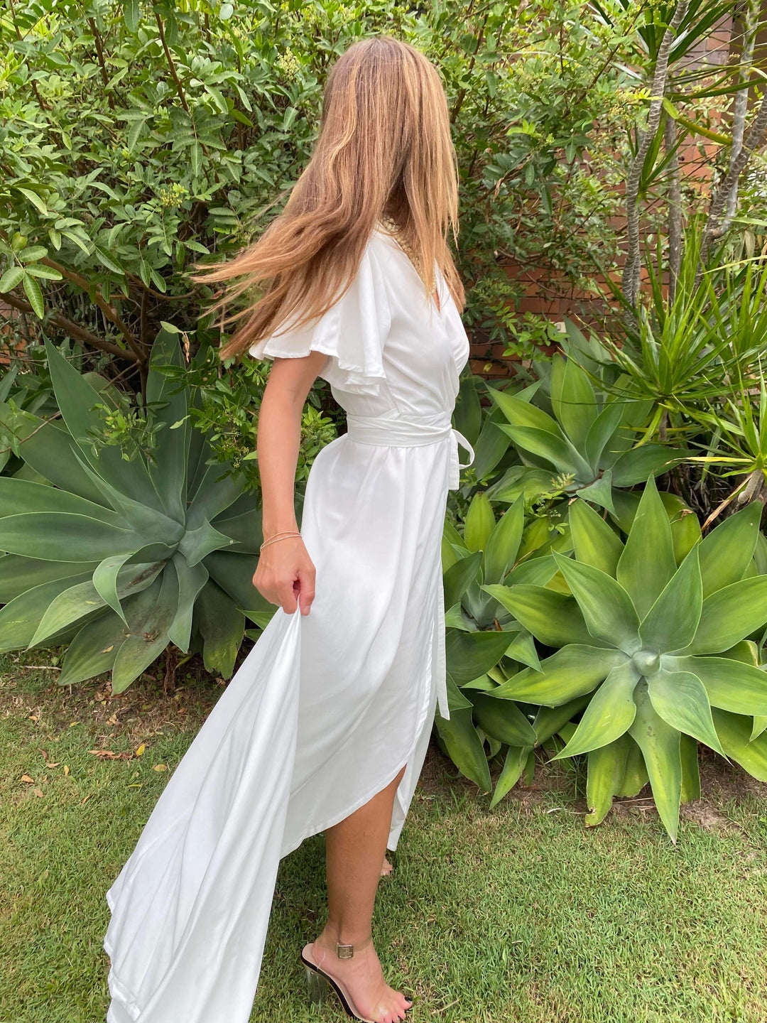 Cap Sleeve Wrap Dress
